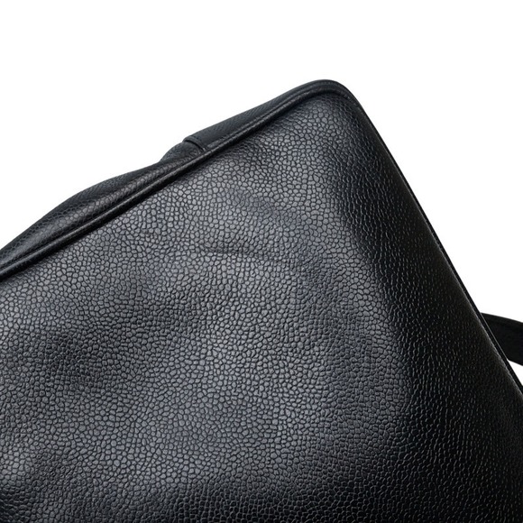 Chanel Deca Coco Mark Chain Tote Bag Shoulder Bag Black - Picture 3 of 8